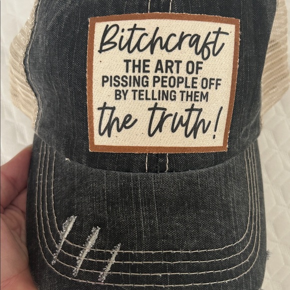 Black and Tan Trucker Hat with Patch - Picture 5 of 5